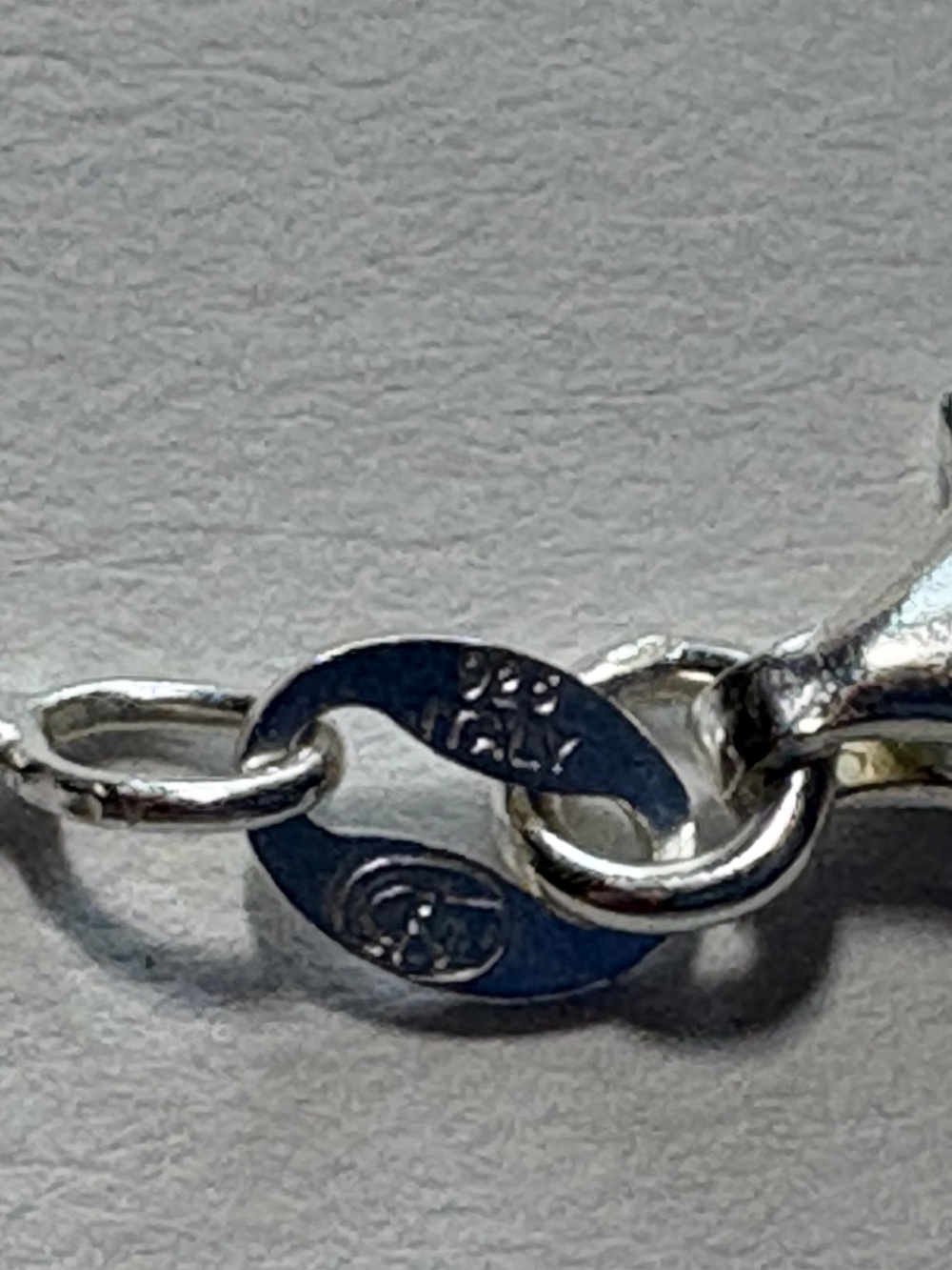 22" x 2mm 925 Sterling Silver Rolo Necklace Chain, 3.54 grams Italy - Picture 4 of 5